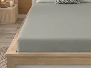 Prostěradlo z mikrovlákna MICROVELLE světle šedé 90x200 cm