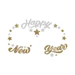 Samolepky na tvár Happy New Year ALBI