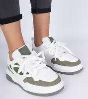 Gemre Green women's sneakers with chunky laces Alpacco