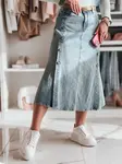 Džínová midi sukně DEMILOVO
