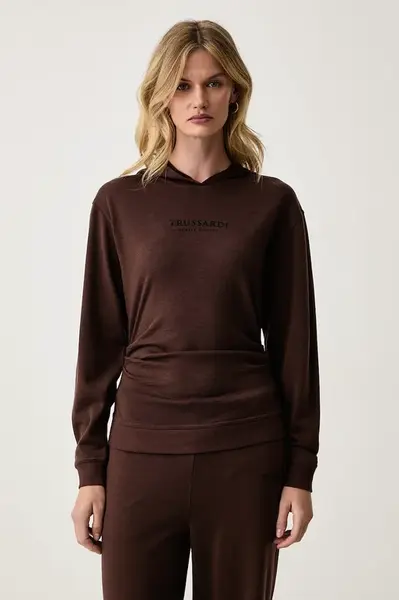Trussardi  mikina s kapucí dámská vlněná