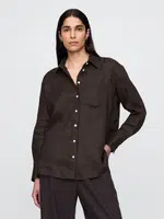 GAP Lněná oversize košile Big Shirt - Dámské
