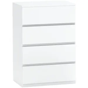 HOMCOM KOMODA, MDF, bílá, 55 x 33 x 80 cm