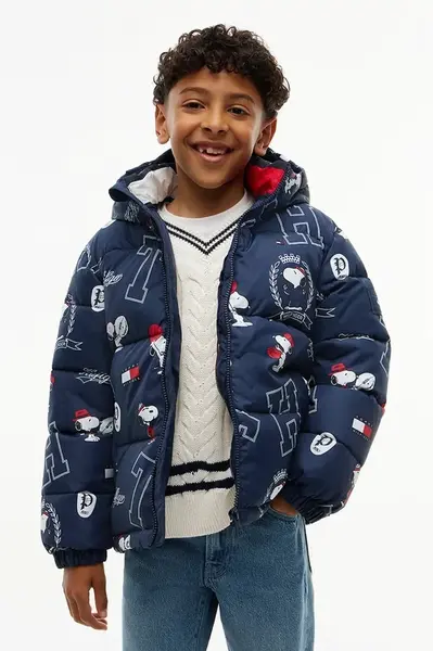 Tommy Hilfiger  prošívaná bunda dětská x Peanuts