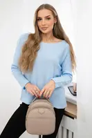 Kesi Włoski Svetr s kulatým výstřihem modrý