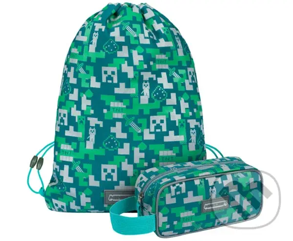 Školní set Baagl Minecraft Silver Creeper (set 2)