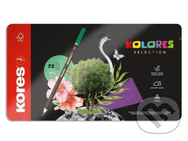 Kores Trojhranné pastelky Kolores Selection - 72 barev
