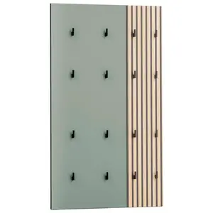 MID.YOU ŠATNÍ PANEL, barvy dubu, zelená, 73,5/109/2,6 cm