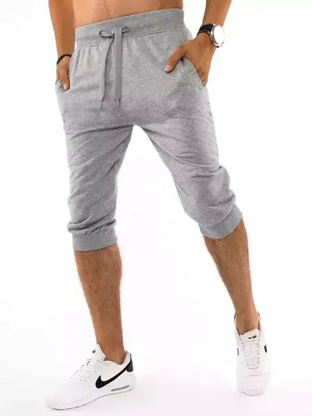 Pánské teplákové šortky světle šedé Dstreet