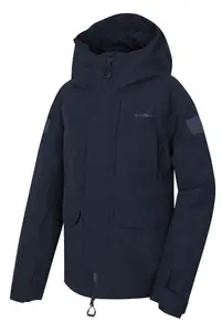 Husky Nigalo K 164-170, černomodrá Dětský hardshell plněný kabát