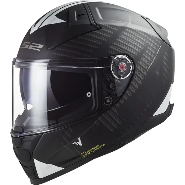 Moto přilba LS2 FF811 Vector II Splitter Black White 3XL (65-66)
