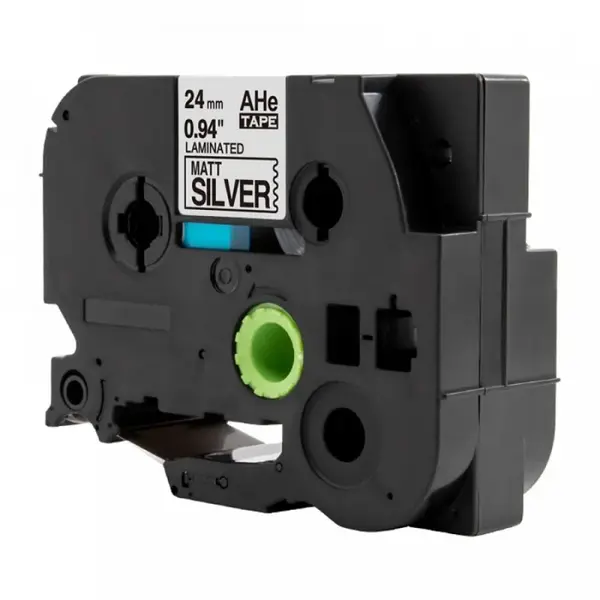 Brother HGe-M951, 24mm x 8m, černý tisk / stříbrný podklad, originální páska