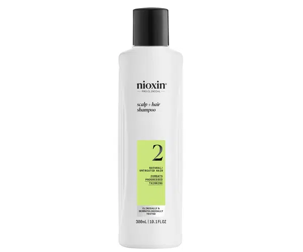 Čisticí šampon pro silně řídnoucí přírodní vlasy Nioxin System 2 Scalp + Hair Shampoo - 300 ml + dárek zdarma