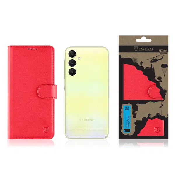 Flipové pouzdro Tactical Field Notes pro Samsung Galaxy A25 5G, červená