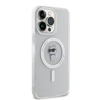 Zadní kryt Karl Lagerfeld IML Choupette MagSafe pro Apple iPhone 15 Pro Max, transparentní
