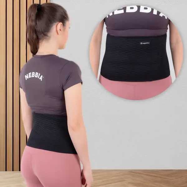 Neoprenový pás inSPORTline Waistrip černá XL