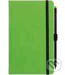 Notes s gumičkou a ceruzkou - zelený (linajkovaný)