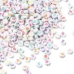 Opaque Acrylic Flat Round Beads