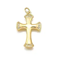 Brass Micro Pave Cubic Zirconia Pendants