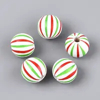 Spray Painted Schima Wood Beads