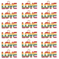 Rainbow Color Alloy Enamel Pendants