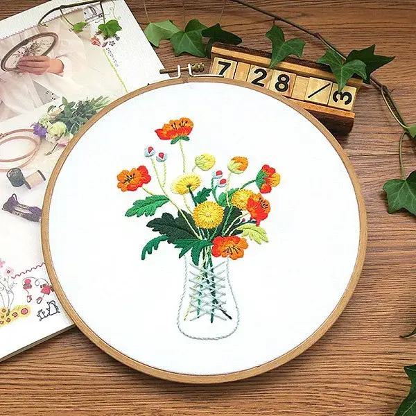 Flower Pattern DIY Embroidery Starter Kits