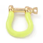 Brass Enamel D-Ring Anchor Shackle Clasps