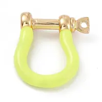 Brass Enamel D-Ring Anchor Shackle Clasps