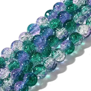 Crackle Glass Beads Strands