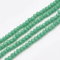 Opaque Solid Color Glass Beads Strands