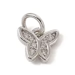Brass Micro Pave Cubic Zirconia Charms
