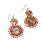 Glass Seed Braided Dangle Earrings for Women
