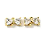 Brass Clear Cubic Zirconia Connector Charms