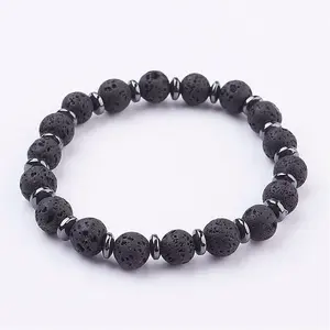 Natural Lava Rock Stretch Bracelets