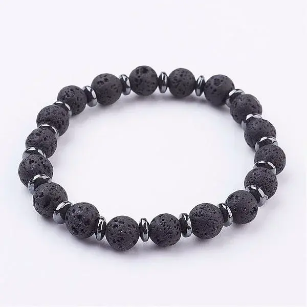 Natural Lava Rock Stretch Bracelets
