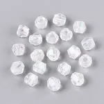 Transparent Spray Painted Glass Beads