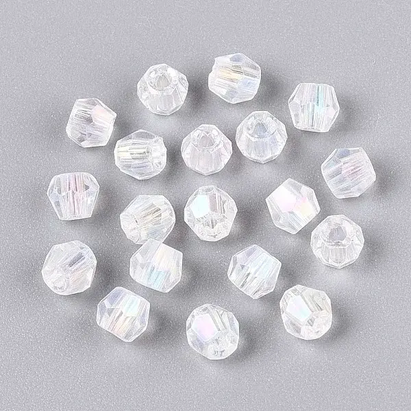 Transparent Spray Painted Glass Beads