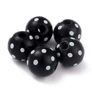 Dyed Natural Wooden Beads