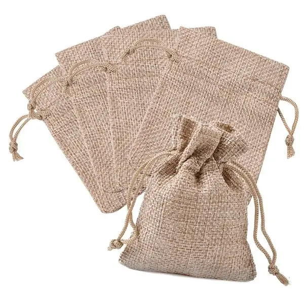 Burlap Packing Pouches Drawstring Bags