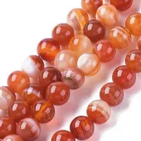 Natural Striped Agate/Banded Agate Beads Strands
