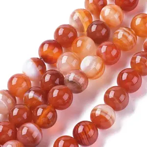 Natural Striped Agate/Banded Agate Beads Strands