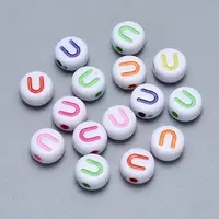 Craft Acrylic Horizontal Hole Letter Beads