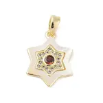 Brass Micro Pave Cubic Zirconia Pendants