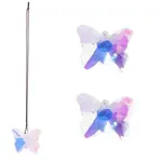3Pcs Glass Butterfly Pendant Decorations