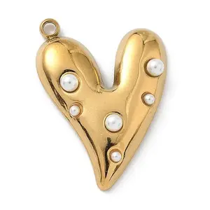 304 Stainless Steel Plastic Pearl Pendants