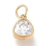 PVD Vacuum Plating 304 Stainless Steel Cubic Zirconia Pendant