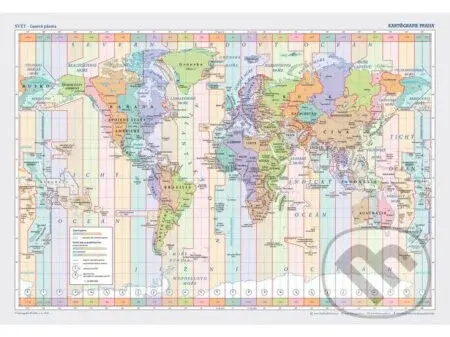 Svět - časová pásma, podložka 1:55 mil. - kniha z kategorie Mapy