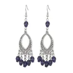 Halloween Skull Dyed Synthetic Turquoise & Alloy Dangle Earrings