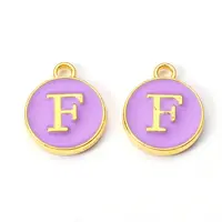 Golden Plated Alloy Enamel Charms