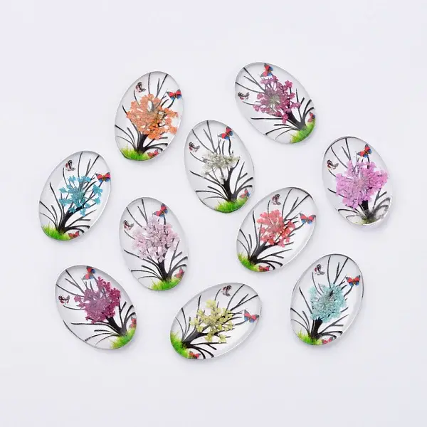 Inner Flower Glass Gabochons